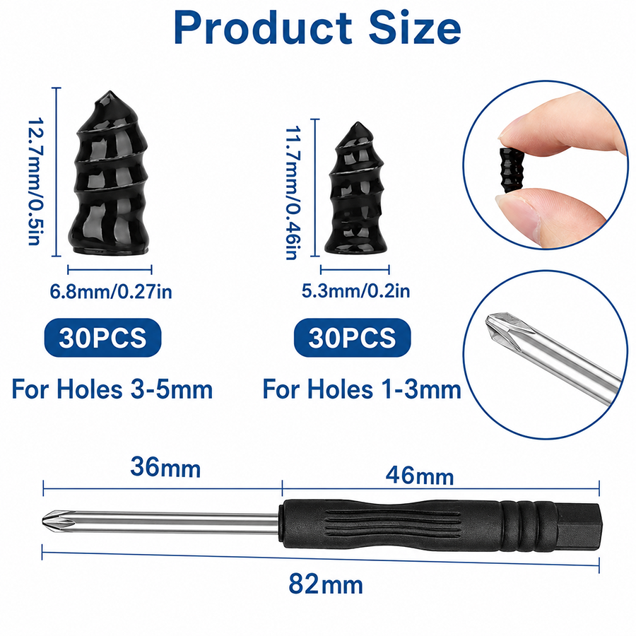 🔥 Last Day 50% OFF 🔥 Self-Sealing Tire Repair Rubber Nails Kit with 2 Sizes