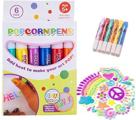 🖍️ Christmas Hot Sale 49% OFF🎁Magic Puffy Bubble Pens, Heat Activated Popcorn Pens DIY 3D Art Marker for Kids Crafts