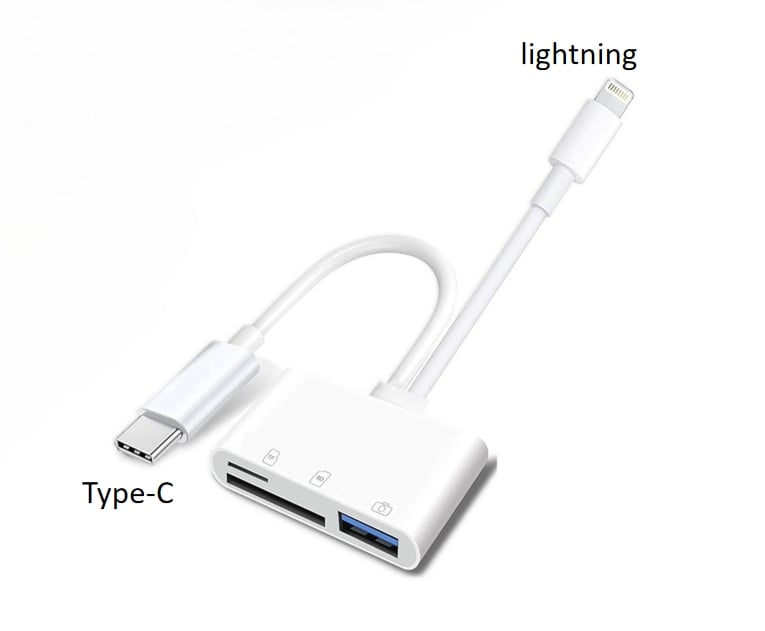 🔥 [Buy 1 Get 1 FREE]! 5-in-1 Dual Port Card Reader for iPhone & USB-C ⚡️