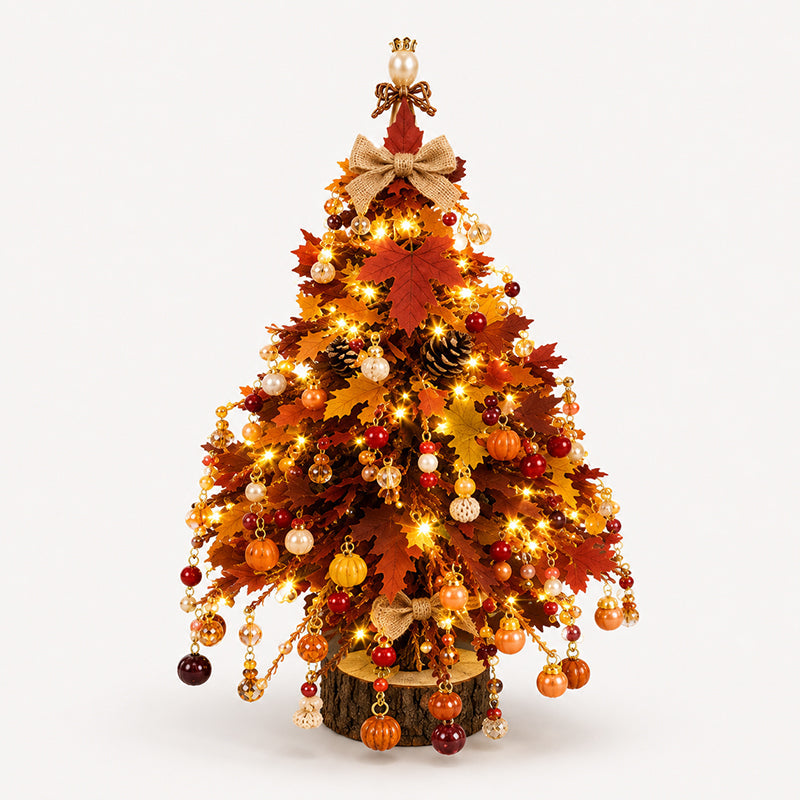 Mini Tabletop DIY Beaded Christmas Tree Craft Kit | Handmade Holiday Home Decor