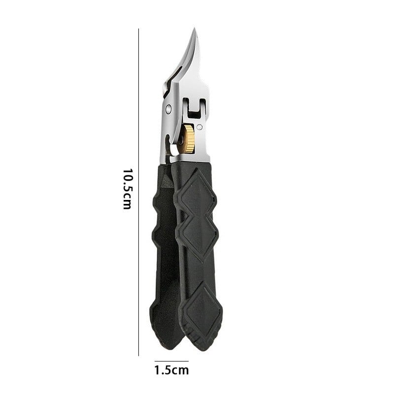 🔥Don’t miss out! 50% OFF ends in hours -Black Anti-Slip Grip Gear Lock Nail Clipper Set with Ultra-Sharp Tips for Precise Access to Nail Grooves