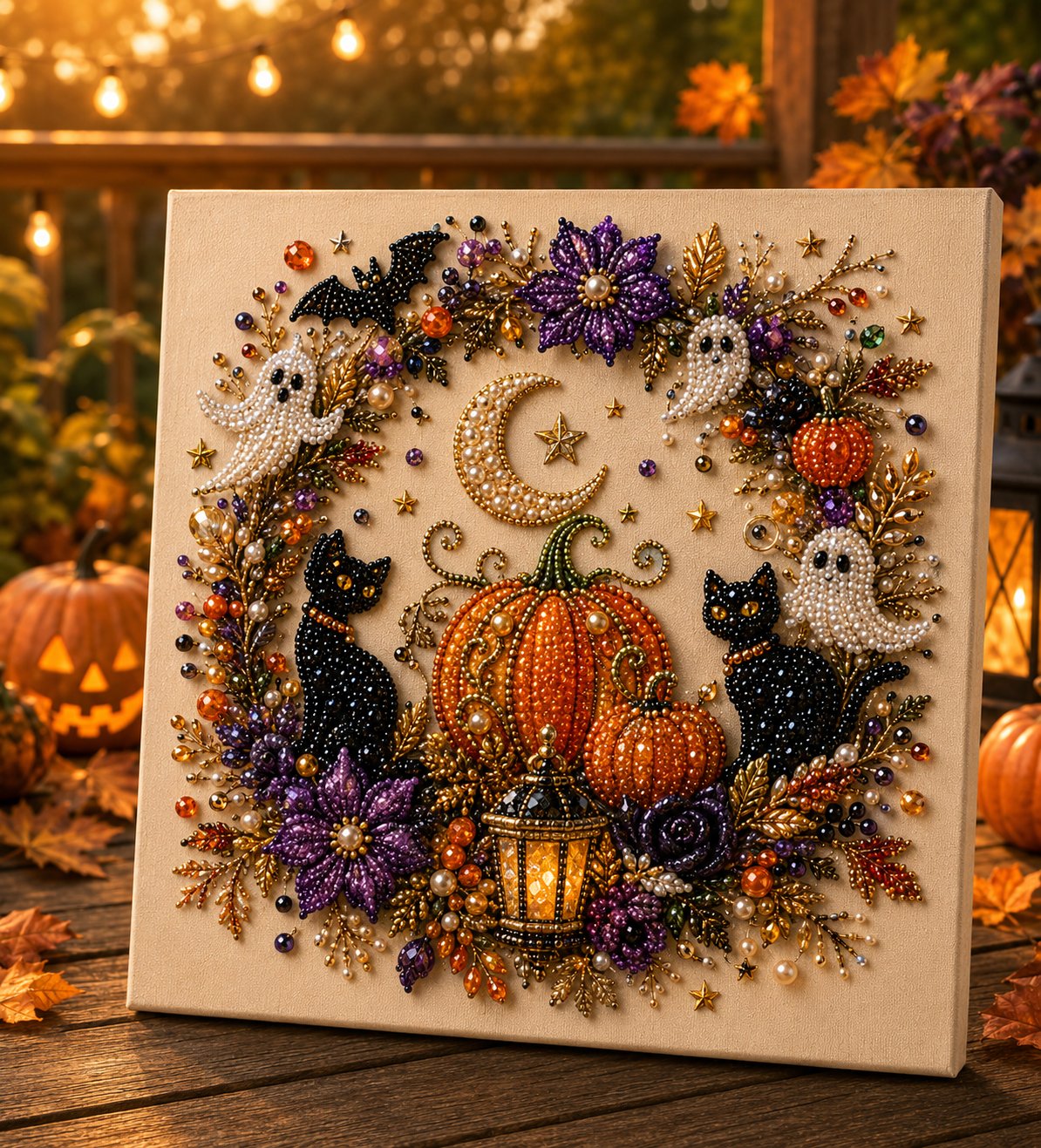 🔥 Last Day 49% OFF – 👻✨ Halloween Pearl Art DIY Kit – Turn Tiny Pearls into Spooky-Cute Magic (📦Buy 2 Free Shipping)