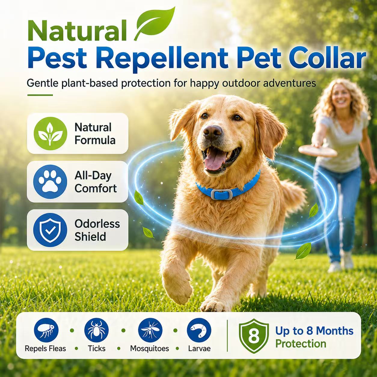 Natural Essential Oil Pet Pest Repellent Collar