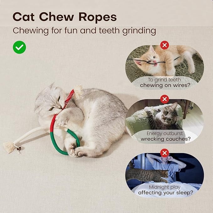 😻Catnip Chew Rope Toy – Natural, Safe Tooth Cleaner for Indoor Cats