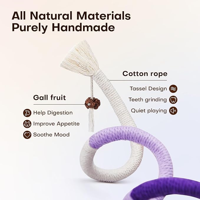 😻Catnip Chew Rope Toy – Natural, Safe Tooth Cleaner for Indoor Cats