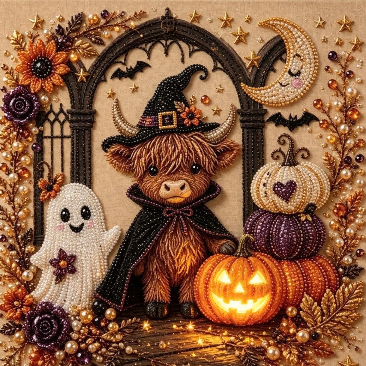 🔥 Last Day 49% OFF – 👻✨ Halloween Pearl Art DIY Kit – Turn Tiny Pearls into Spooky-Cute Magic (📦Buy 2 Free Shipping)