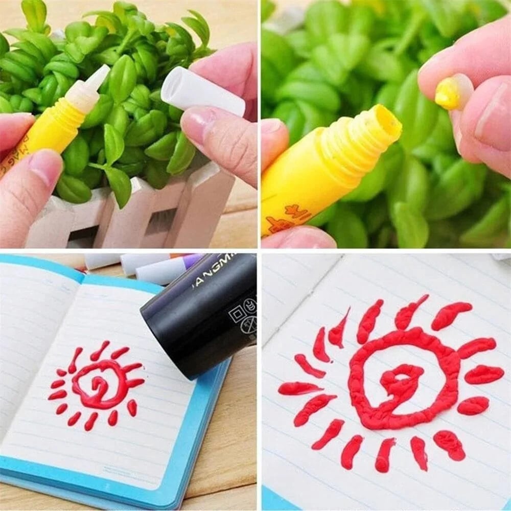 🖍️ Christmas Hot Sale 49% OFF🎁Magic Puffy Bubble Pens, Heat Activated Popcorn Pens DIY 3D Art Marker for Kids Crafts