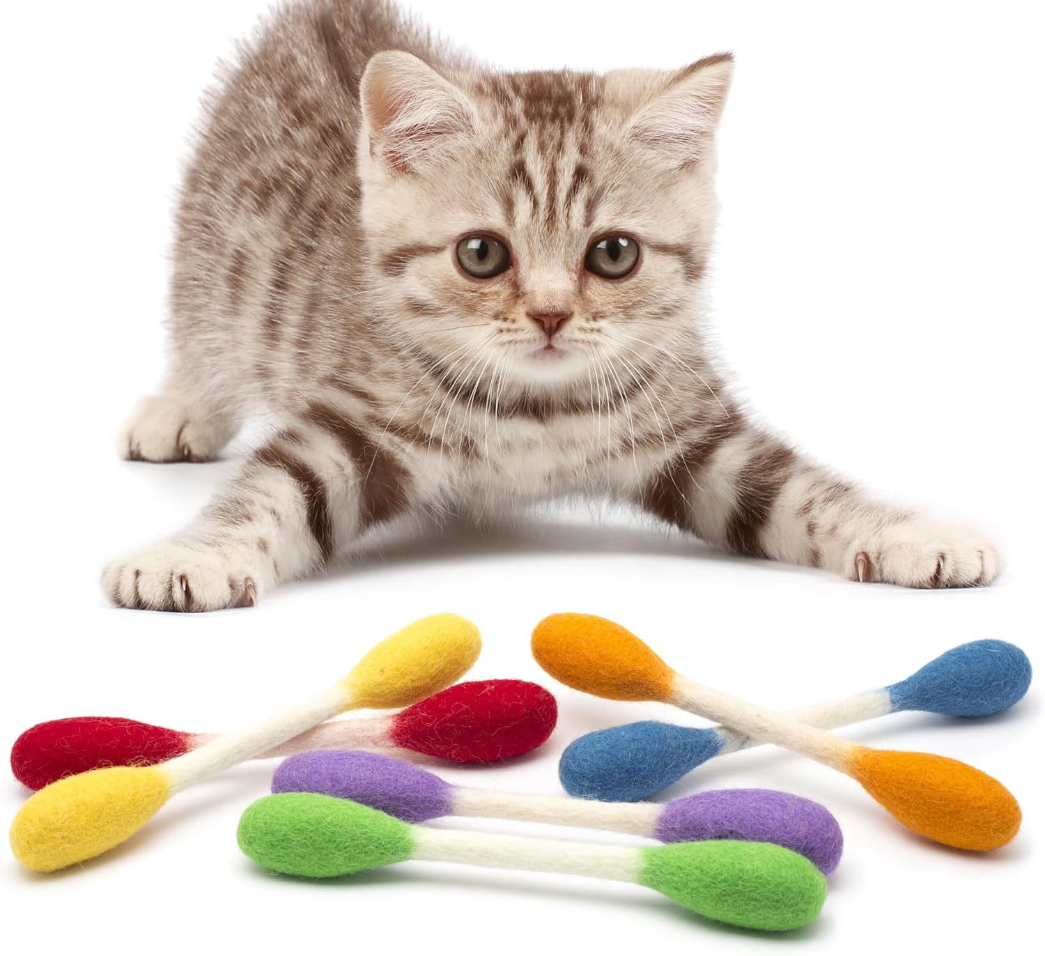 🎁[Buy 1 Get 3 FREE]❤️For happy, healthy, and active indoor cats🐱Swabs Large Size Cat Toys with Catnip