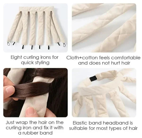 💥Flash Sale 49% OFF! 💥Sleep-in hairband Heat-free curling tongs🧑‍🦱🥰