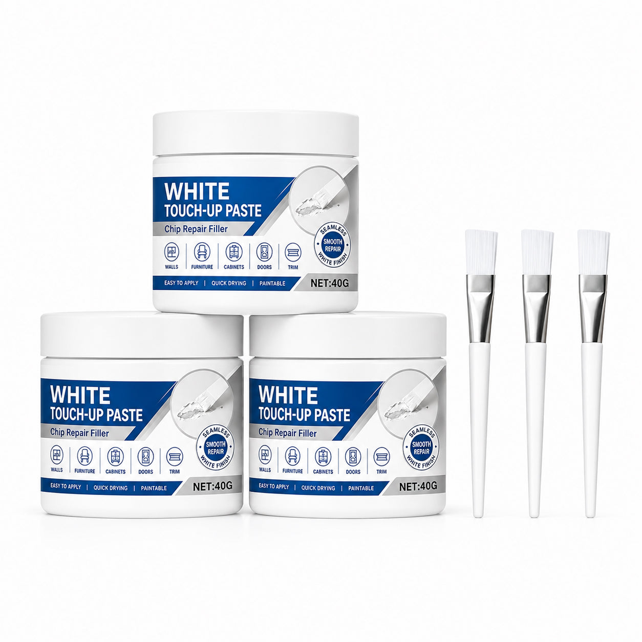 🎁 BUY 2 GET 1 FREE Today! | Magic White Furniture Touch-Up Paste (Built-in Brush)