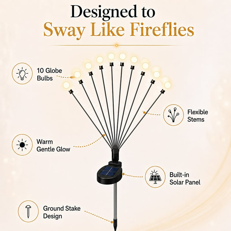 🌟 BUY 2 GET 1 FREE | Magical Dancing Solar Firefly Lights ✨