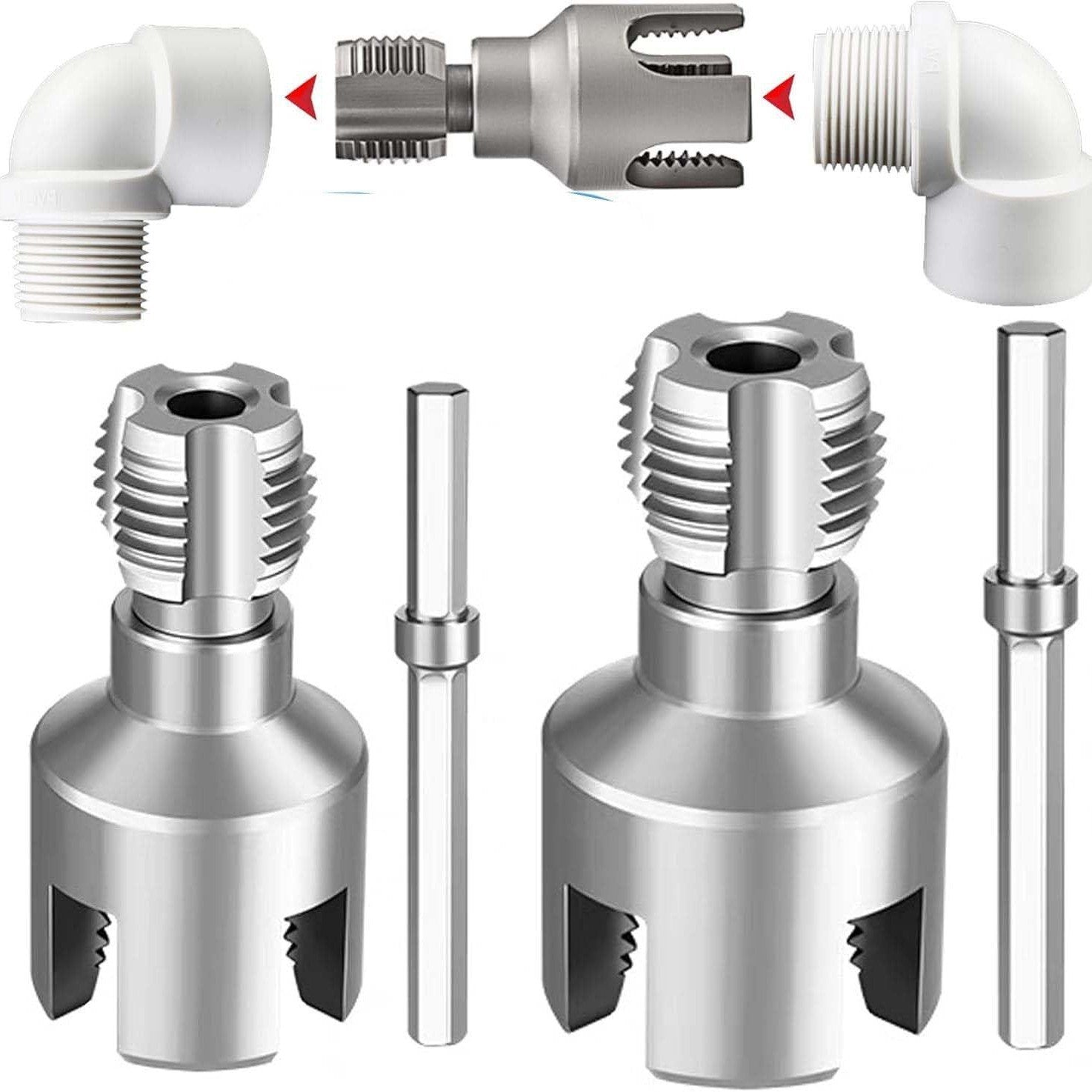 2026 New Upgrade🔥 - Pipe Tapping and Threading Tool |🔧 Dual-Specification Compatible