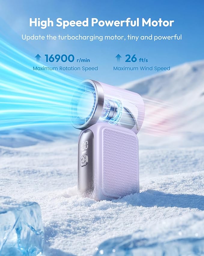 🔥 50% OFF Today! 16900 RPM Turbo Handheld Fan ❄️ Pocket-Sized AC (10-Hr Battery)