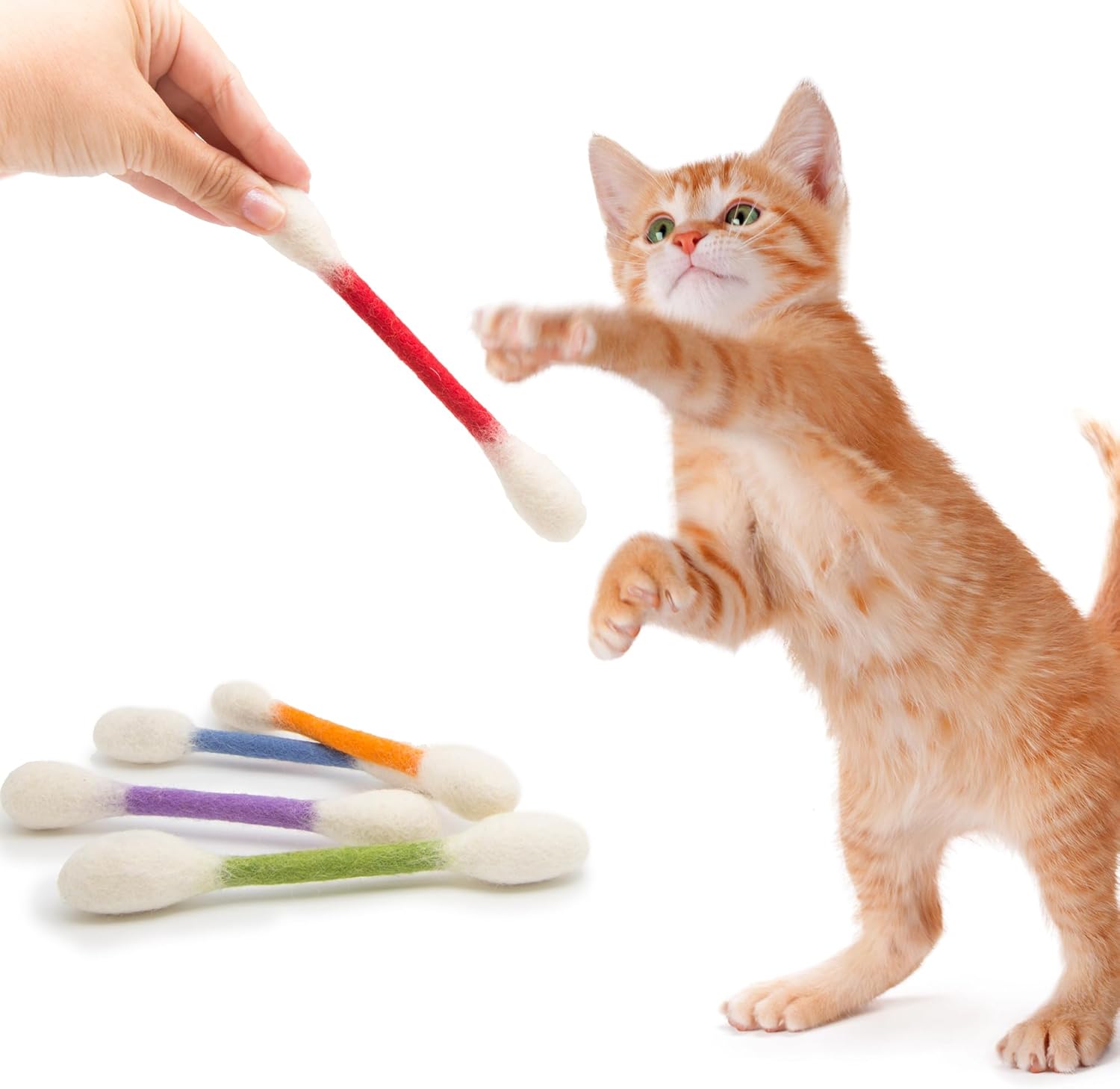 🎁[Buy 1 Get 3 FREE]❤️For happy, healthy, and active indoor cats🐱Swabs Large Size Cat Toys with Catnip
