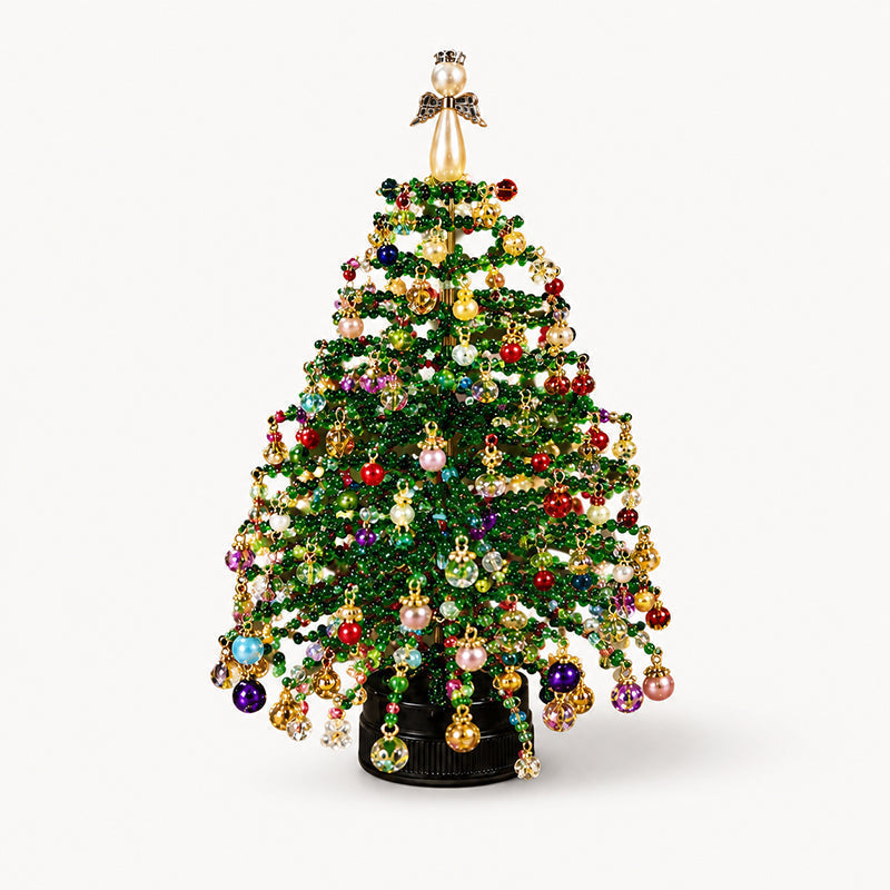 Mini Tabletop DIY Beaded Christmas Tree Craft Kit | Handmade Holiday Home Decor