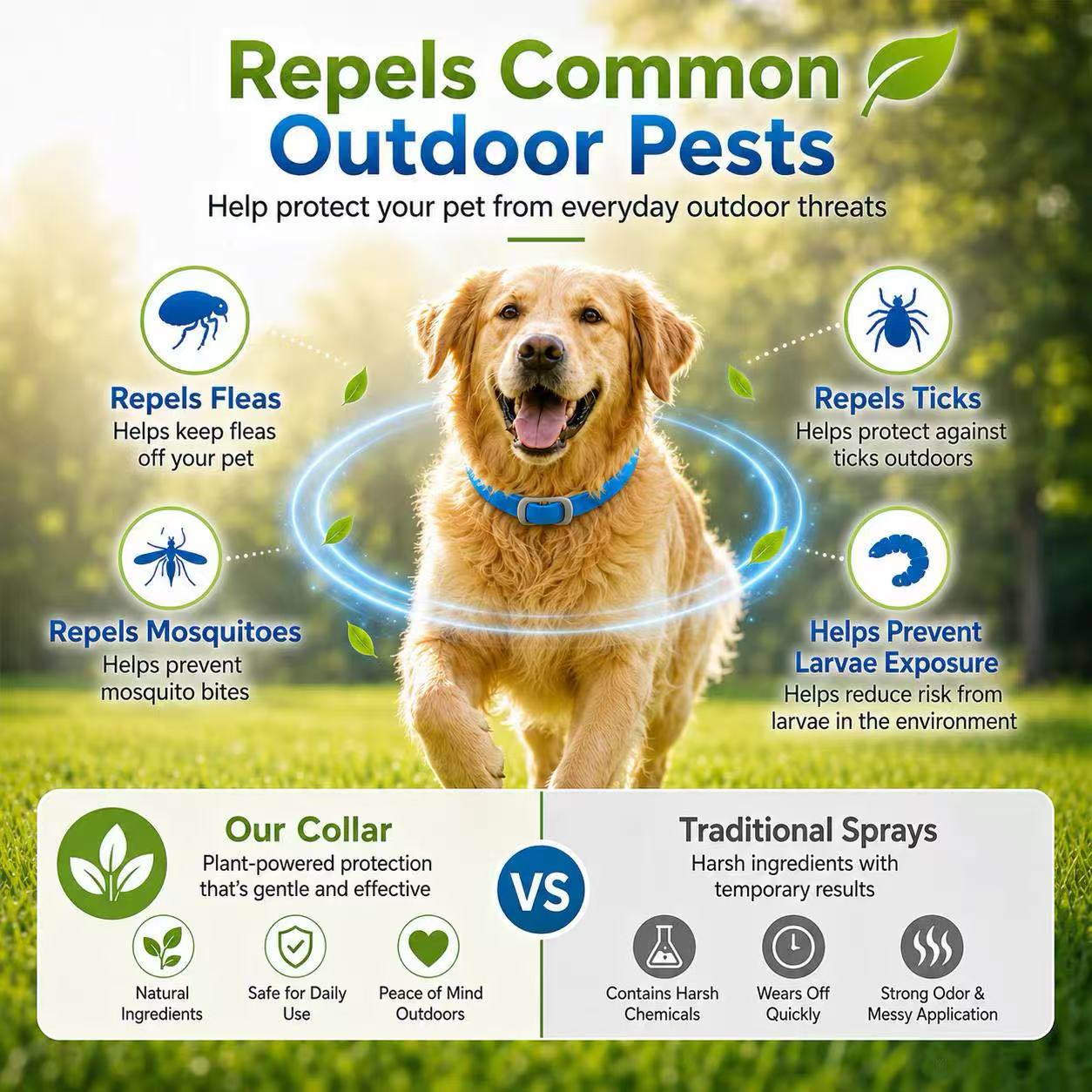 Natural Essential Oil Pet Pest Repellent Collar