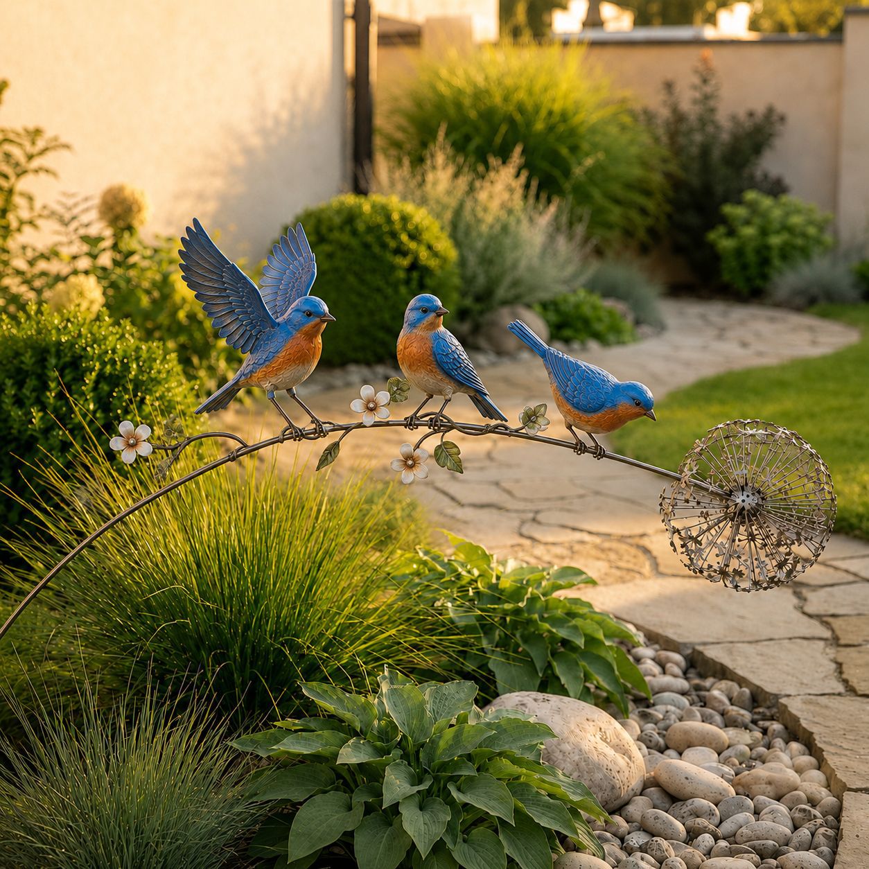 🔥 Last Day 50% OFF 🔥🕊️Robin Memorial Garden Stake – “Loved Ones Are Near”