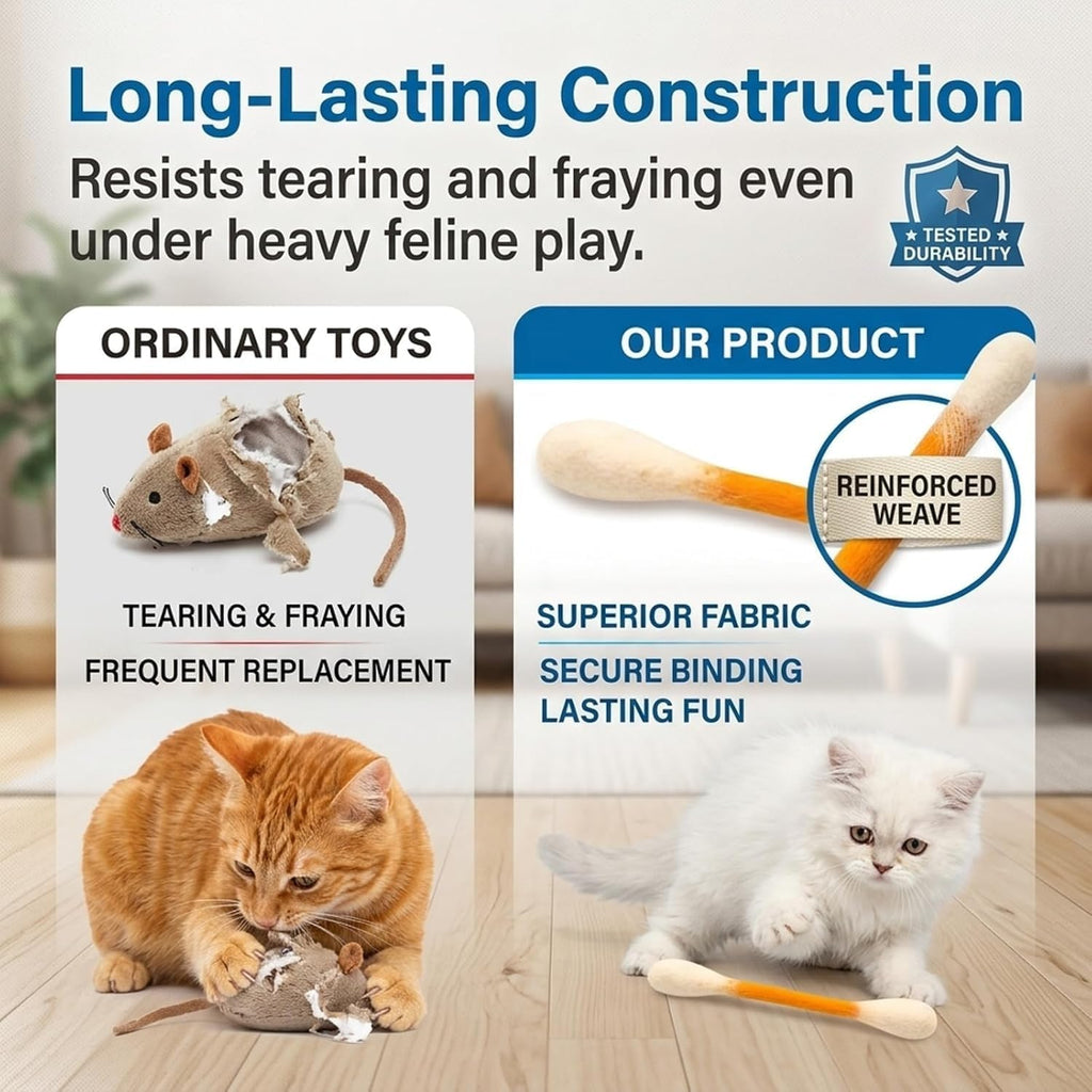 🎁[Buy 1 Get 3 FREE]❤️For happy, healthy, and active indoor cats🐱Swabs Large Size Cat Toys with Catnip