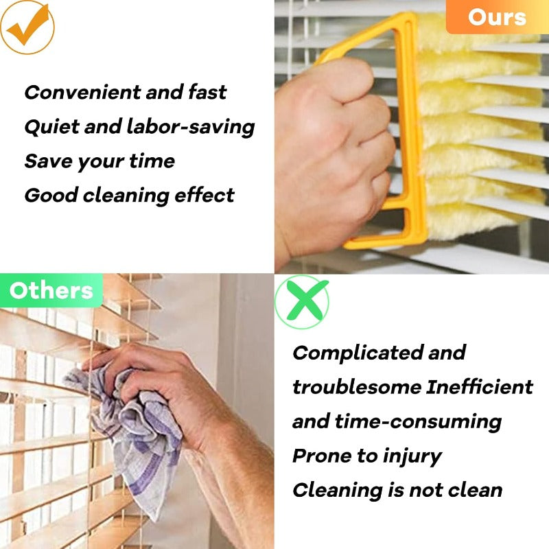 🚨🚨Buy 2 Get 1 FREE –  Perfect for every room in your house!🏠 | 7-Finger Magic Blind Cleaner Brush ✨ Clean 6 Slats at Once! 10X Faster Efficiency ⏱️