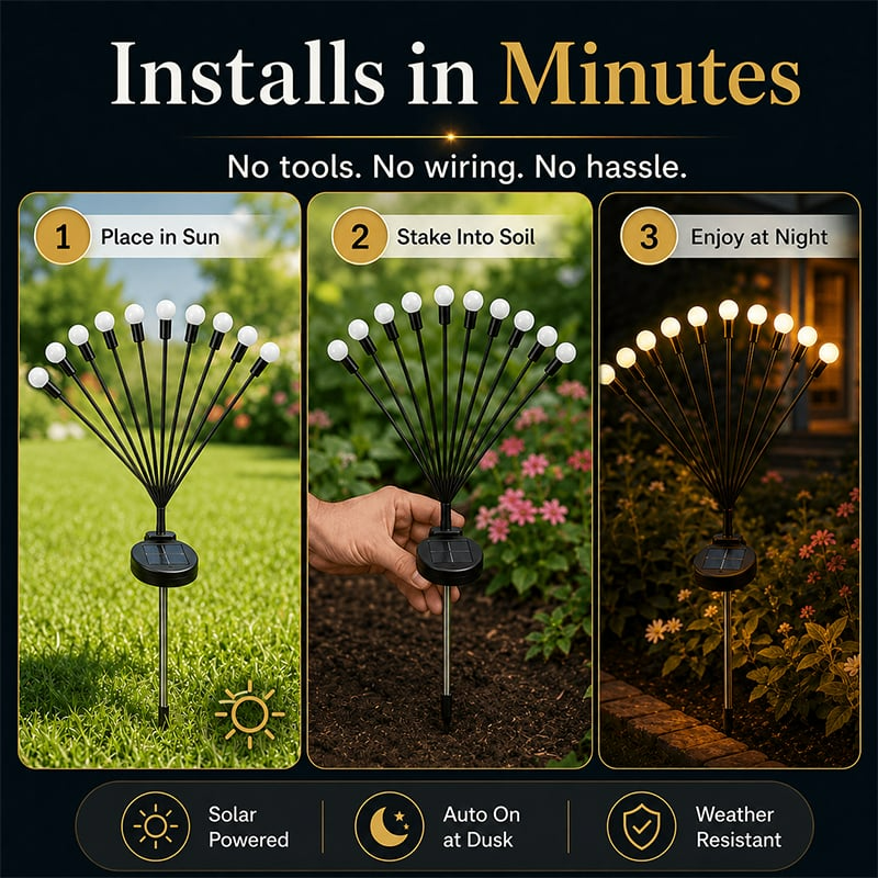 🌟 BUY 2 GET 1 FREE | Magical Dancing Solar Firefly Lights ✨
