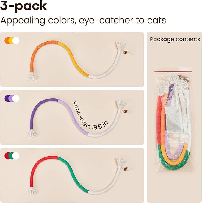 😻Catnip Chew Rope Toy – Natural, Safe Tooth Cleaner for Indoor Cats