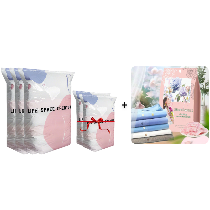 Buy 1 Get 1 FREE ⏳ No-Pump Large Vacuum Compression Bags 🏡 Maximize Your Space NOW! 🚀💨