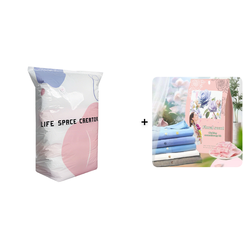 Buy 1 Get 1 FREE ⏳ No-Pump Large Vacuum Compression Bags 🏡 Maximize Your Space NOW! 🚀💨