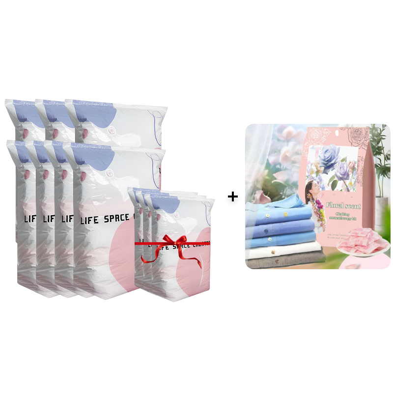 Buy 1 Get 1 FREE ⏳ No-Pump Large Vacuum Compression Bags 🏡 Maximize Your Space NOW! 🚀💨