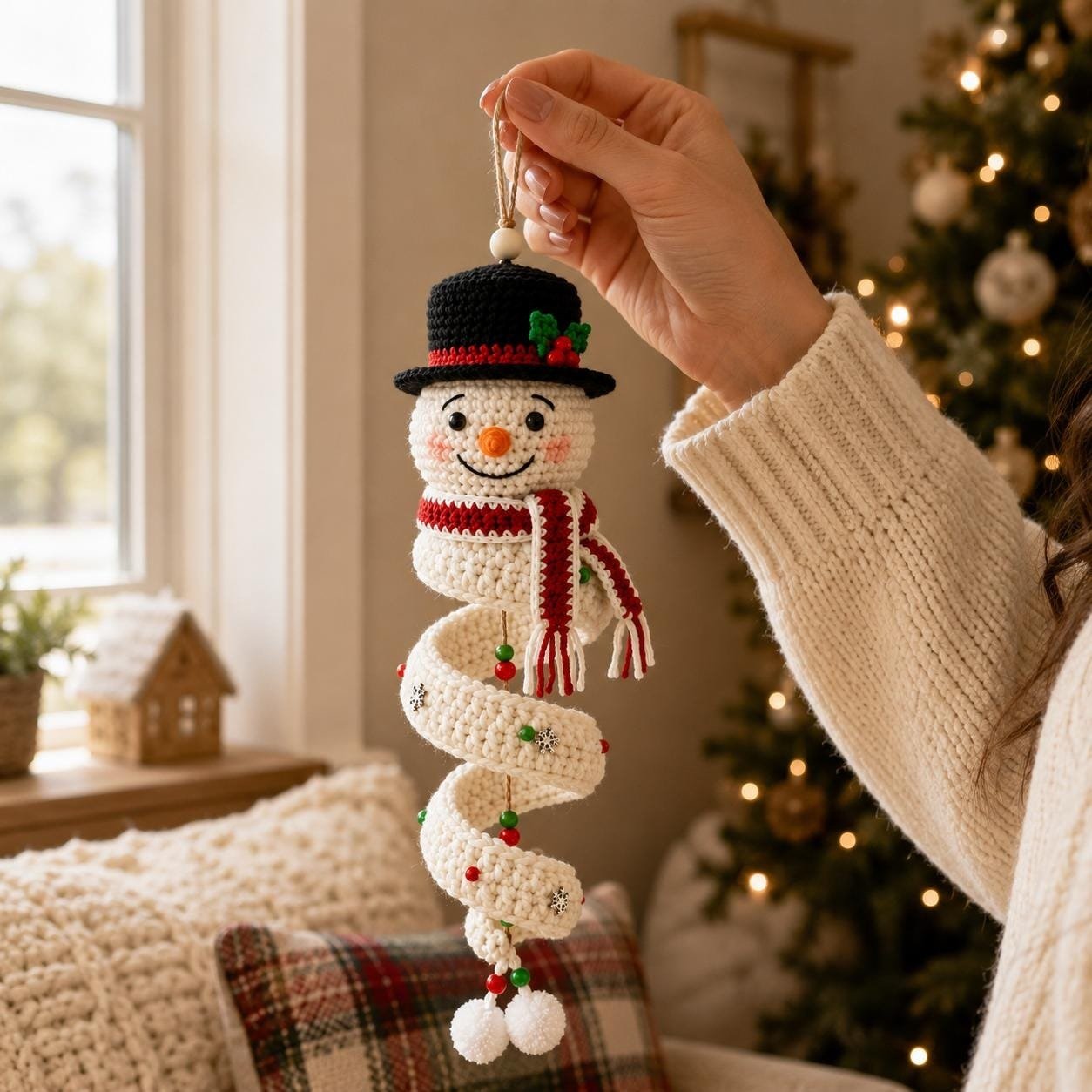 🔥HOT SALE🔥49% OFF - 🎅🌲Crochet Snowman Spiral Oranment DIY Kit