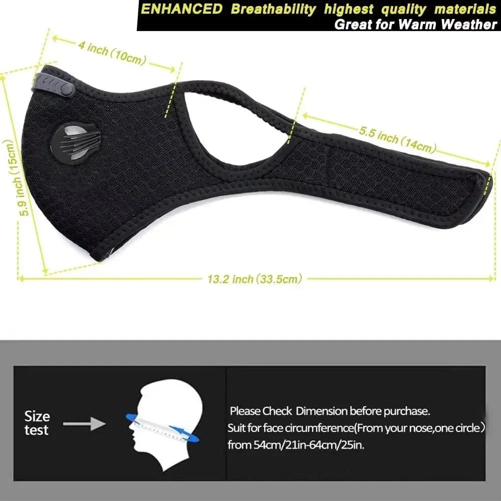 💖Reusable Carbon Filter Dust Mask – Built for Active Lifestyles