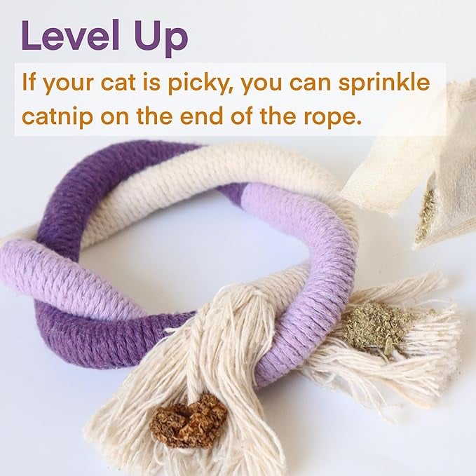 😻Catnip Chew Rope Toy – Natural, Safe Tooth Cleaner for Indoor Cats