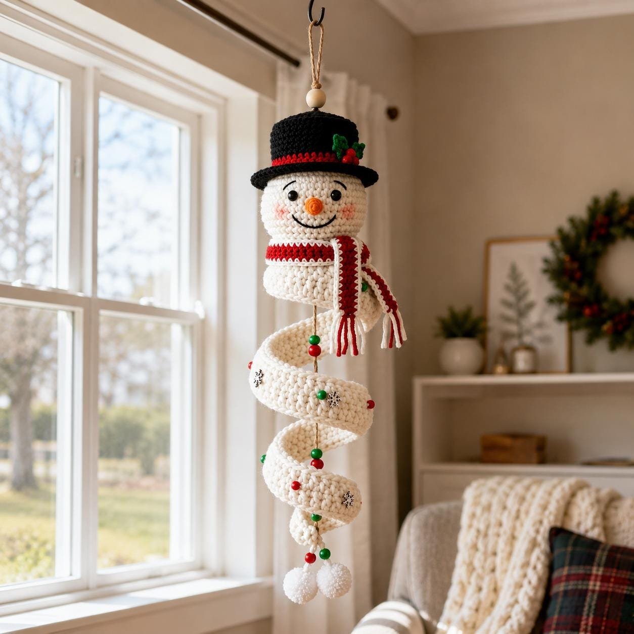 🔥HOT SALE🔥49% OFF - 🎅🌲Crochet Snowman Spiral Oranment DIY Kit