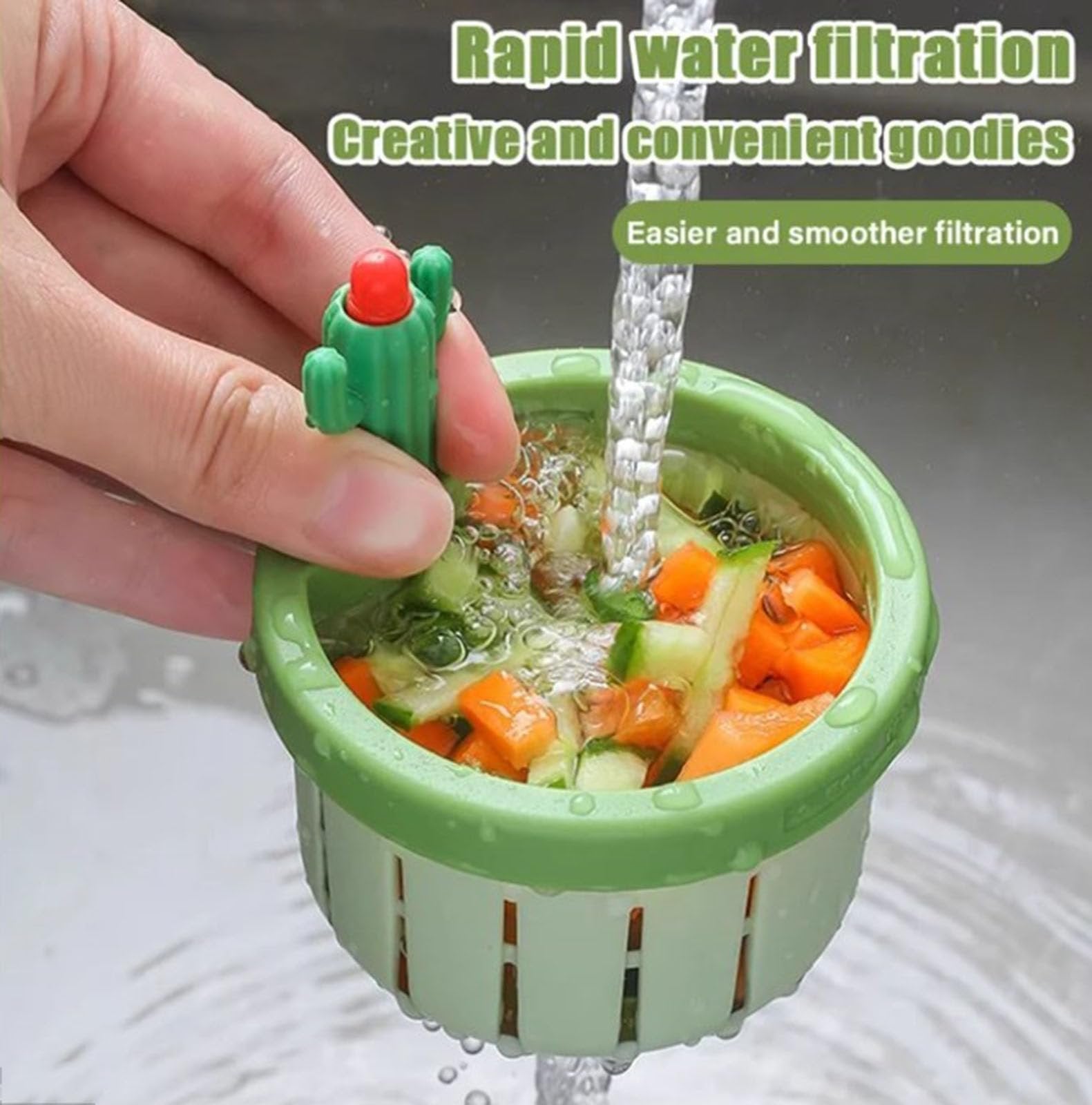 💥50% OFF – Final Hours!💥 One press to dump, zero touch to clean! 🌵 Keep your hands dry and your sink sparkling. ✨