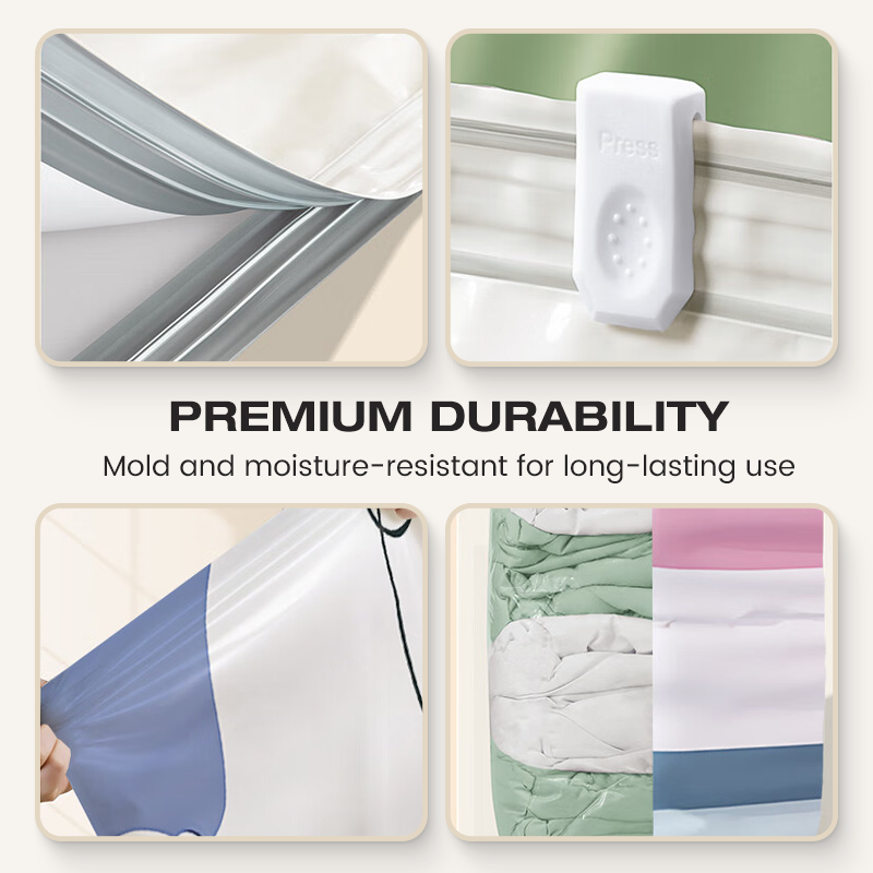 Buy 1 Get 1 FREE ⏳ No-Pump Large Vacuum Compression Bags 🏡 Maximize Your Space NOW! 🚀💨