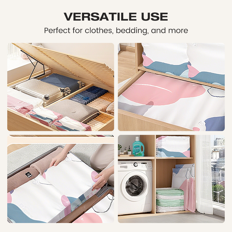 Buy 1 Get 1 FREE ⏳ No-Pump Large Vacuum Compression Bags 🏡 Maximize Your Space NOW! 🚀💨