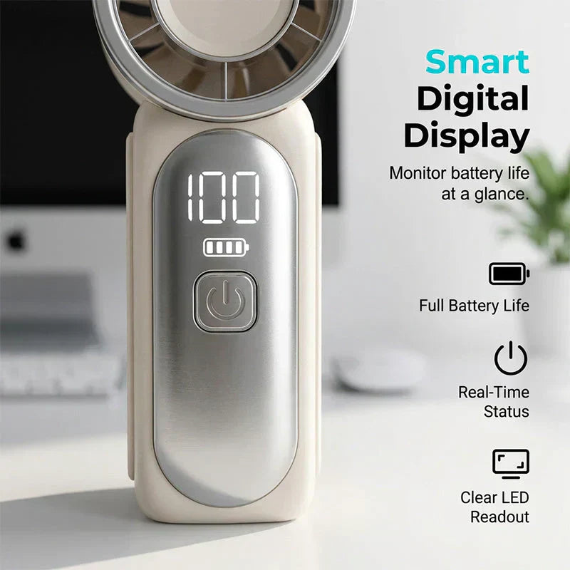 🔥 50% OFF Today! 16900 RPM Turbo Handheld Fan ❄️ Pocket-Sized AC (10-Hr Battery)