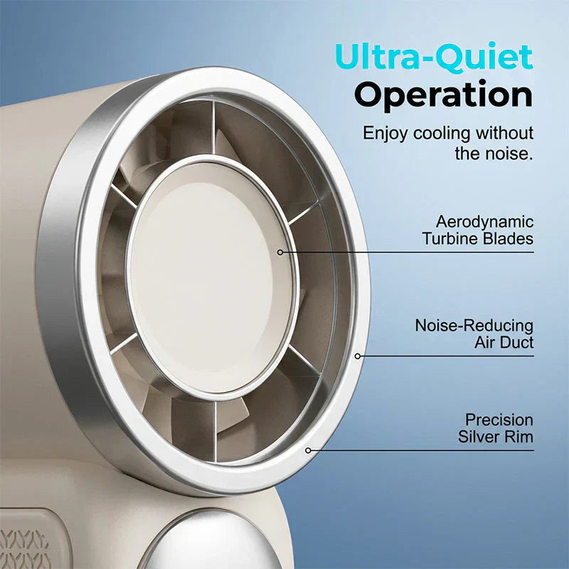🔥 50% OFF Today! 16900 RPM Turbo Handheld Fan ❄️ Pocket-Sized AC (10-Hr Battery)