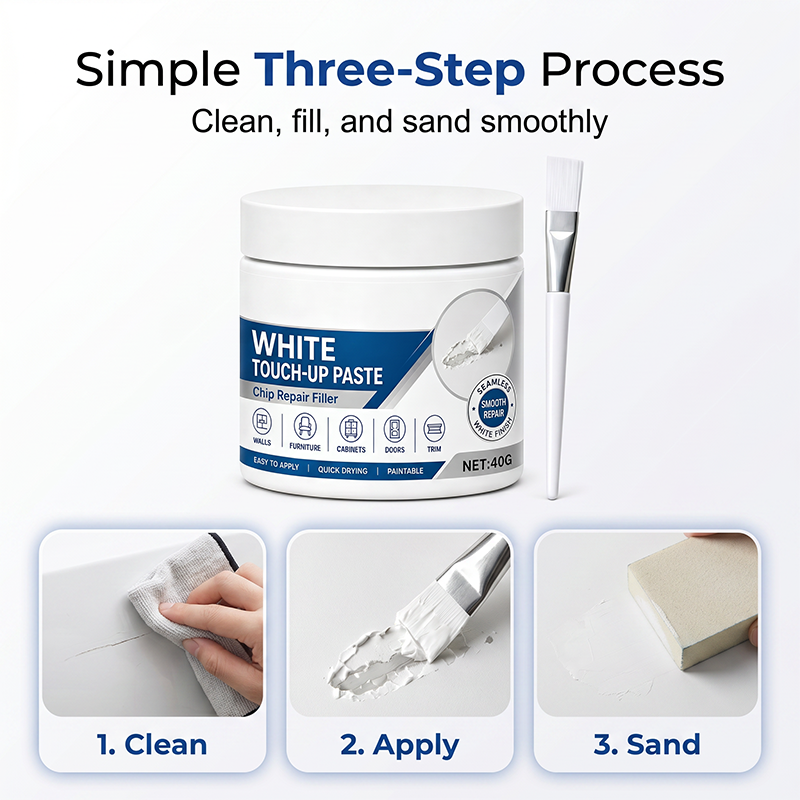 🎁 BUY 2 GET 1 FREE Today! | Magic White Furniture Touch-Up Paste (Built-in Brush)